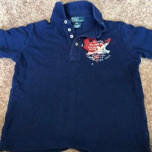 Boys sz 4/4T navy blue Polo by Ralph Lauren shirt